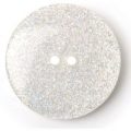 Milward Buttons – Size 27mm, 2 Hole, Sparkle Effect, White, Pack of 2