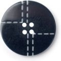 Milward Buttons – Size 22mm, 4 Hole, Stitch Effect, Black, Pack of 2