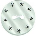 Milward Buttons – Size 17mm, 2 Hole, Star Effect, Pearl Green, Pack of 3