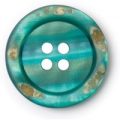 Milward Buttons – Size 22mm, 4 Hole, Rust Effect, Green, Pack of 3