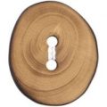 Milward Buttons – Size 18mm, 2 Hole, Wood, Brown, Pack of 3