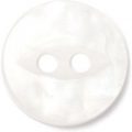 Milward Buttons – Size 11mm, 2 Hole, Pear Effect, Pearl White, Pack of 8