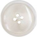 Milward Buttons – Size 25mm, 4 Hole, Pear Effect, Pearl White, Pack of 2