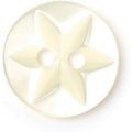 Milward Buttons – Size 10mm, 2 Hole, Flower Pattern, Pearl Cream, Pack of 8