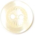 Milward Buttons – Size 12mm, 2 Hole, Flower Pattern, Pearl Cream, Pack of 6