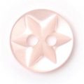 Milward Buttons – Size 10mm, 2 Hole, Star Pattern, Pearl Pink, Pack of 8