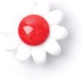 Milward Buttons – Size 13mm, Shank, White/Red, Pack of 3