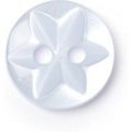 Milward Buttons – Size 10mm, 2 Hole, Star Pattern, Pearl Blue, Pack of 8