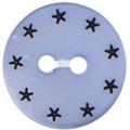 Milward Buttons – Size 15mm, 2 Hole, Star Pattern, Pearl Grey, Pack of 4