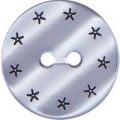 Milward Buttons – Size 17mm, 2 Hole, Star Pattern, Pearl Grey, Pack of 3