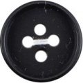 Milward Buttons – Size 15mm, 4 Hole, Black, Pack of 4