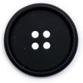 Milward Buttons – Size 25mm, 4 Hole, Black, Pack of 2