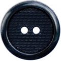 Milward Buttons – Size 20mm, 2 Hole, Stitch Effect, Black, Pack of 3