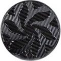 Milward Buttons – Size 12mm, Flower Swirl Effect, Black, Pack of 4