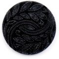 Milward Buttons – Size 20mm, Leaf Swirl Effect, Black, Pack of 3