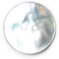 Milward Buttons – Size 22mm, 2 Hole, Metallic Effect, Silver, Pack of 2