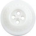 Milward Buttons – Size 22mm, 4 Hole, Stitch Effect, White, Pack of 3