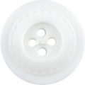 Milward Buttons – Size 27mm, 4 Hole, Stitch Effect, White, Pack of 2