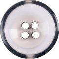 Milward Buttons – Size 17mm, 4 Hole, Clear/Black, Pack of 3