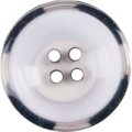 Milward Buttons – Size 22mm, 4 Hole, Clear/Black, Pack of 2