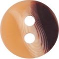 Milward Buttons – Size 27mm, 2 Hole, Tortoiseshell Effect, Brown, Pack of 2