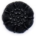 Milward Buttons – Size 12mm, Flower Swirl Pattern, Black, Pack of 4