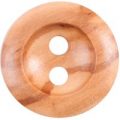 Milward Buttons – Size 22mm, 2 Hole, Wood, Brown, Pack of 3