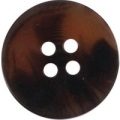 Milward Buttons – Size 17mm, 4 Hole, Tortoiseshell Effect, Brown, Pack of 3