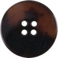 Milward Buttons – Size 25mm, 4 Hole, Tortoiseshell Effect, Brown, Pack of 2