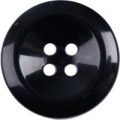 Milward Buttons – Size 22mm, 4 Hole, Black, Pack of 2