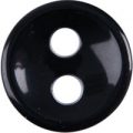 Milward Buttons – Size 27mm, 2 Hole (Large Holes), Black, Pack of 2