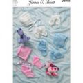 Helmet, Bonnets, Mittens and Bootees in James C. Brett DK (JB008)