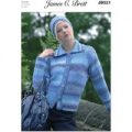 Cardigan and Hat in James C. Brett Marble Chunky (JB021)