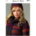 Sweater, Hat and Scarf in James C. Brett Marble Chunky (JB071)