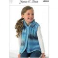 Hooded Top in James C.Brett Marble Chunky (JB088)