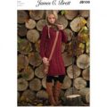 Sweater Dress in James C. Brett Aran (JB100)