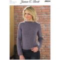 Sweater in James C. Brett Aztec Aran (JB224)