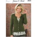 Cardigan in James C. Brett Aztec Aran (JB226)