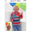 Cardigan and Sweater in James C. Brett Party Time Chunky (JB381)