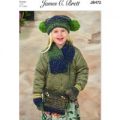 Hat, Scarf, Mittens and Bag in James C. Brett Tuscany Chunky (JB472)