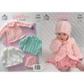 Coat, Dress, Sweater and Hat in King Cole Comfirt Aran (3136)