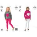 Long and Short Sweater in King Cole Big Value Chunky and Tinsel Chunky (3854)