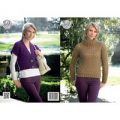 Waistcoat and Sweater in King Cole New Magnum Chunky (4277)