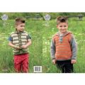 Hoodie and Gilet in King Cole Big Value Chunky (4383)