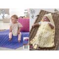 Sleeping Bag, Cushion and Blanket in King Cole Comfort Aran (4672)