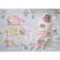 Coat, Jacket, Cardigan, Hat and Bootees in King Cole Comfort Baby DK (4690)