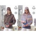 Cape, Shoulder Wrap, Hat and Wrist Warmers in King Cole Cotswold Chunky (4698)