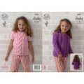 Top and Cardigan in King Cole Big Value Chunky (4701)