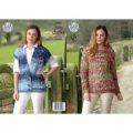 Sweater and Waistcoat in King Cole Big Value Super Chunky Tints (4754)