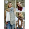 Scarf, Shawl and Snood in King Cole Indulge Chunky (4863)